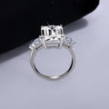 Anello in Argento S925 con Moissanite Taglio Rotondo