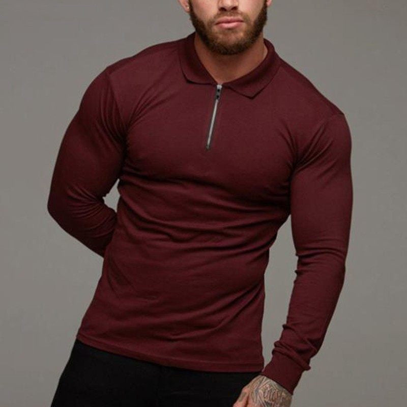 Polo Uomo Manica Lunga con Zip