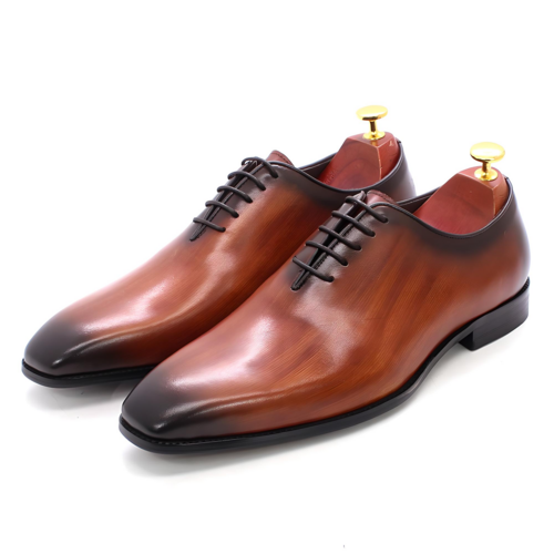 Italian Carved Leather Shoes Handmade Goodyear Leather Shoes Men | FINDRAGUS