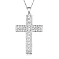 Collana Croce Pavé con Moissanite Color D VVS1 in Argento S925