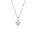 Collana con Moissanite 6x6mm Placcata Oro in Argento S925