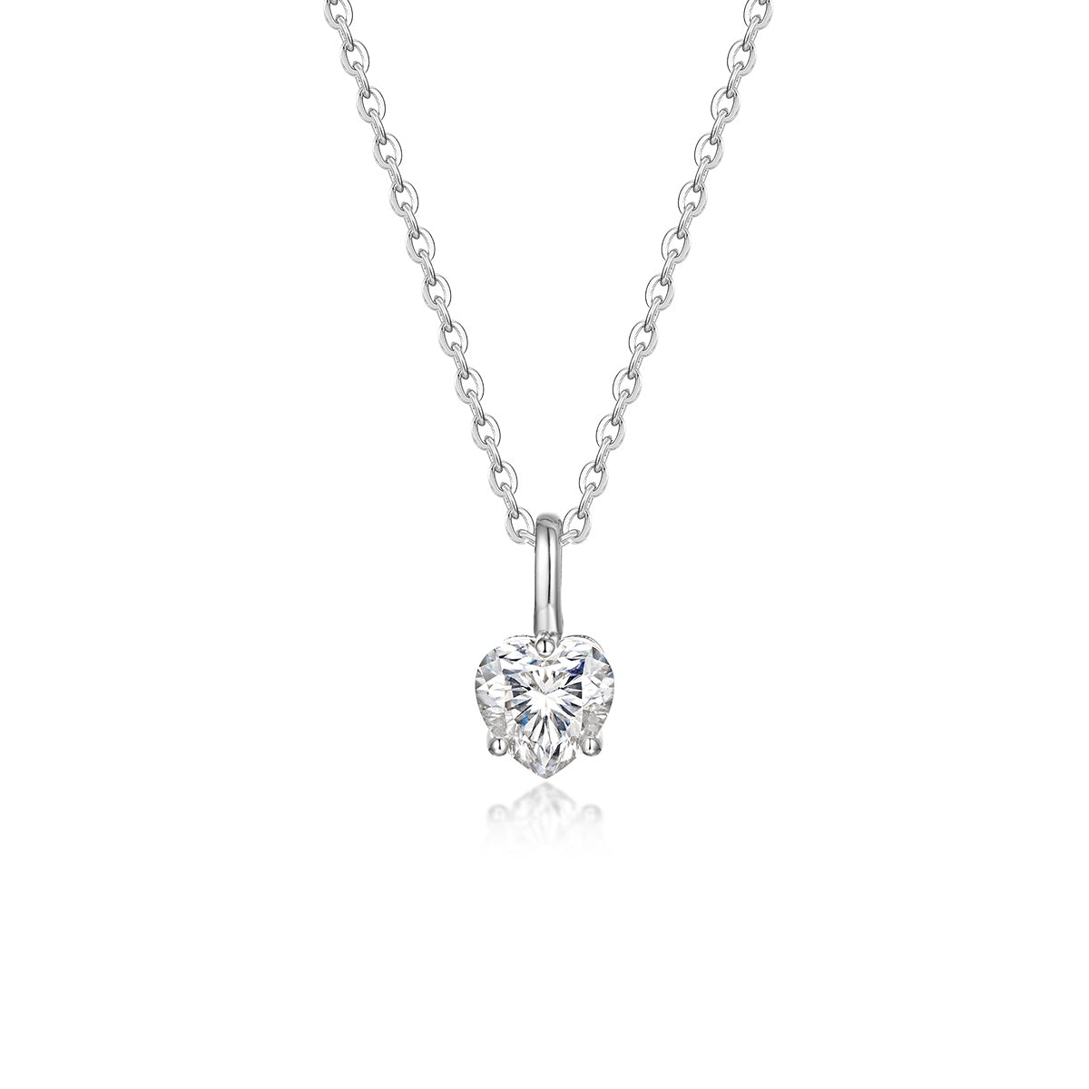 Collana con Moissanite 6x6mm Placcata Oro in Argento S925