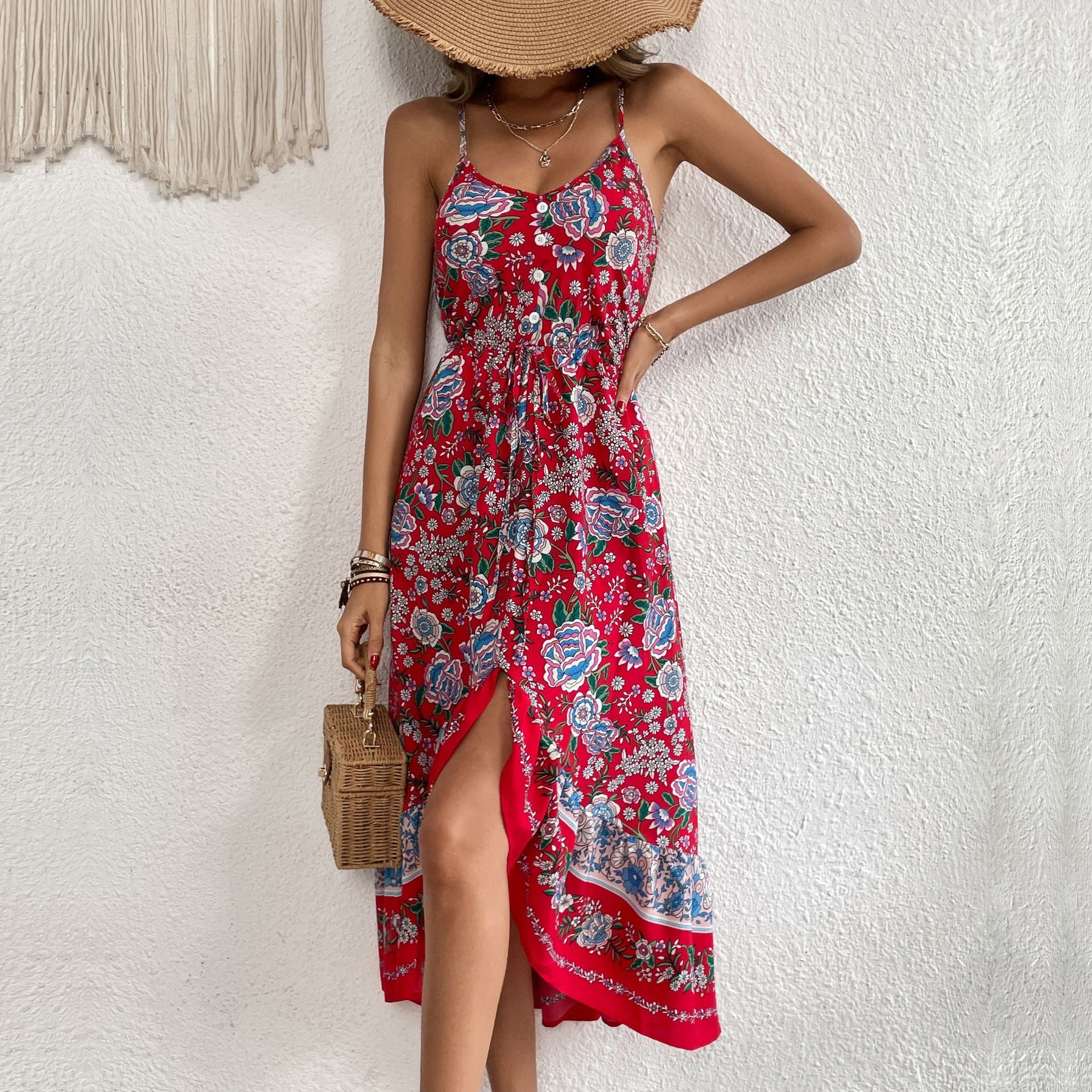 Abito Lungo Boho a Fiori