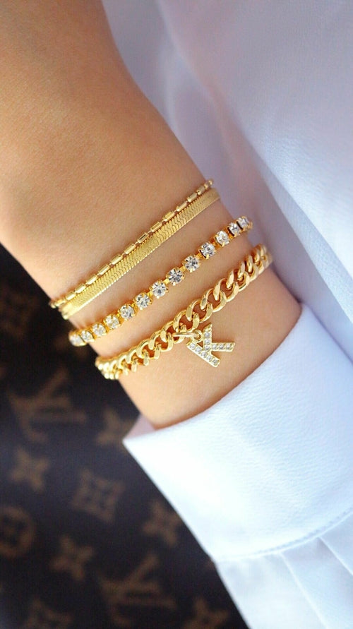 18 Karats Cubic Zirconia Link Bracelet | FINDRAGUS